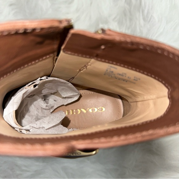 COACH Lacey Boot Chelsea Style Ankle Boot in Dark Saddle Size 9.5 - Picture 16 of 16